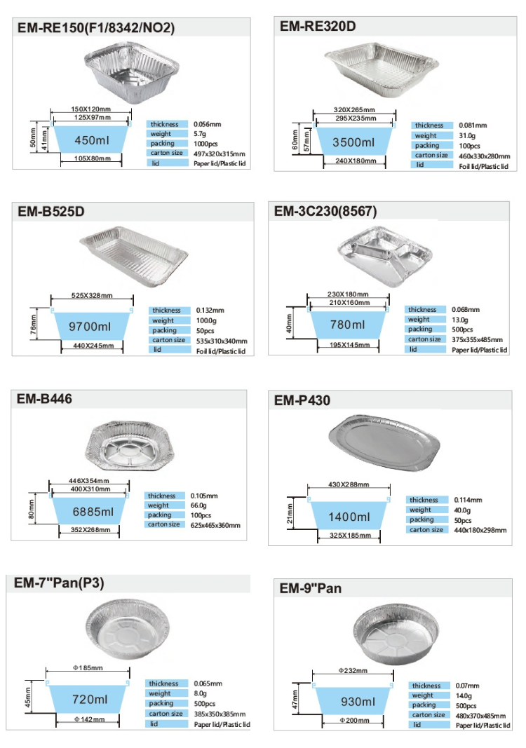 disposable aluminum foil tray 2