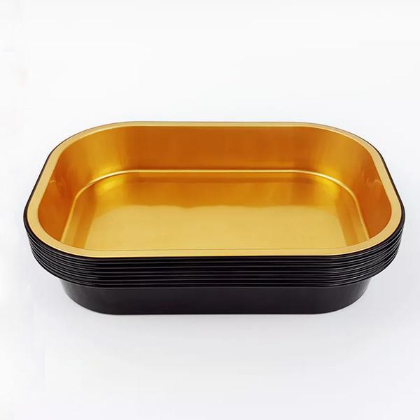 black gold foil pans 6